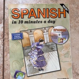 Spanish in 10 minutes a day , book with CD